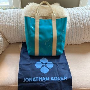 Jonathan Adler Turquoise Patent Leather Bag